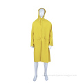 waterproof 120cm long yellow PVC raincoat